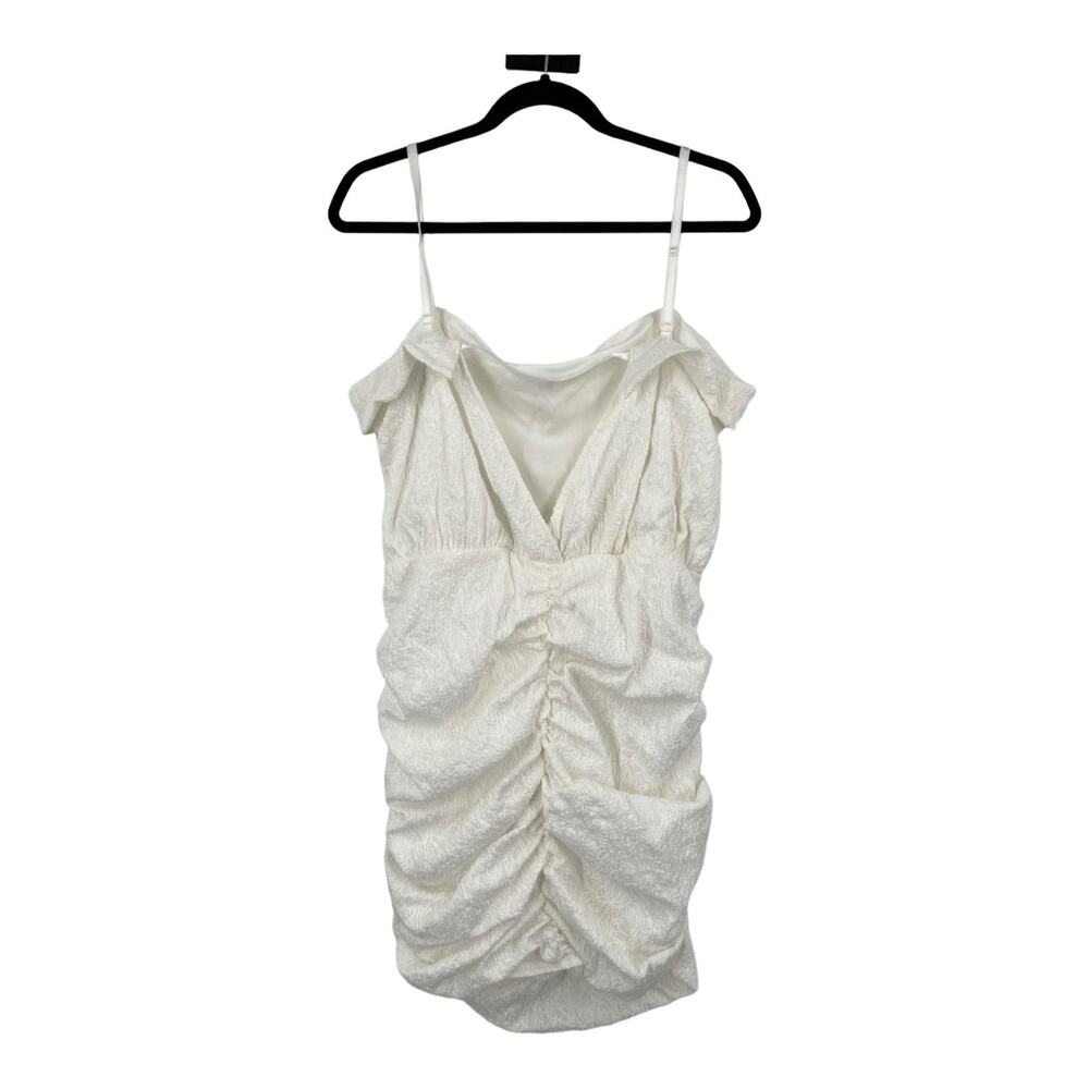 ASOS Design dress strappy textured minidress white size 14 - Picture 5 of 8